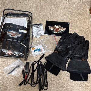 Harley-Davidson Black Heated Gloves Set